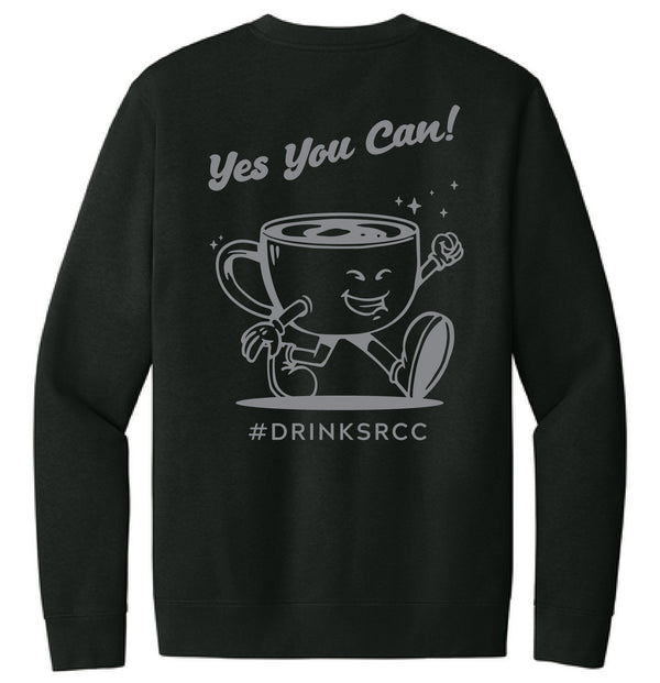 Black “Yes You Can” Crewneck